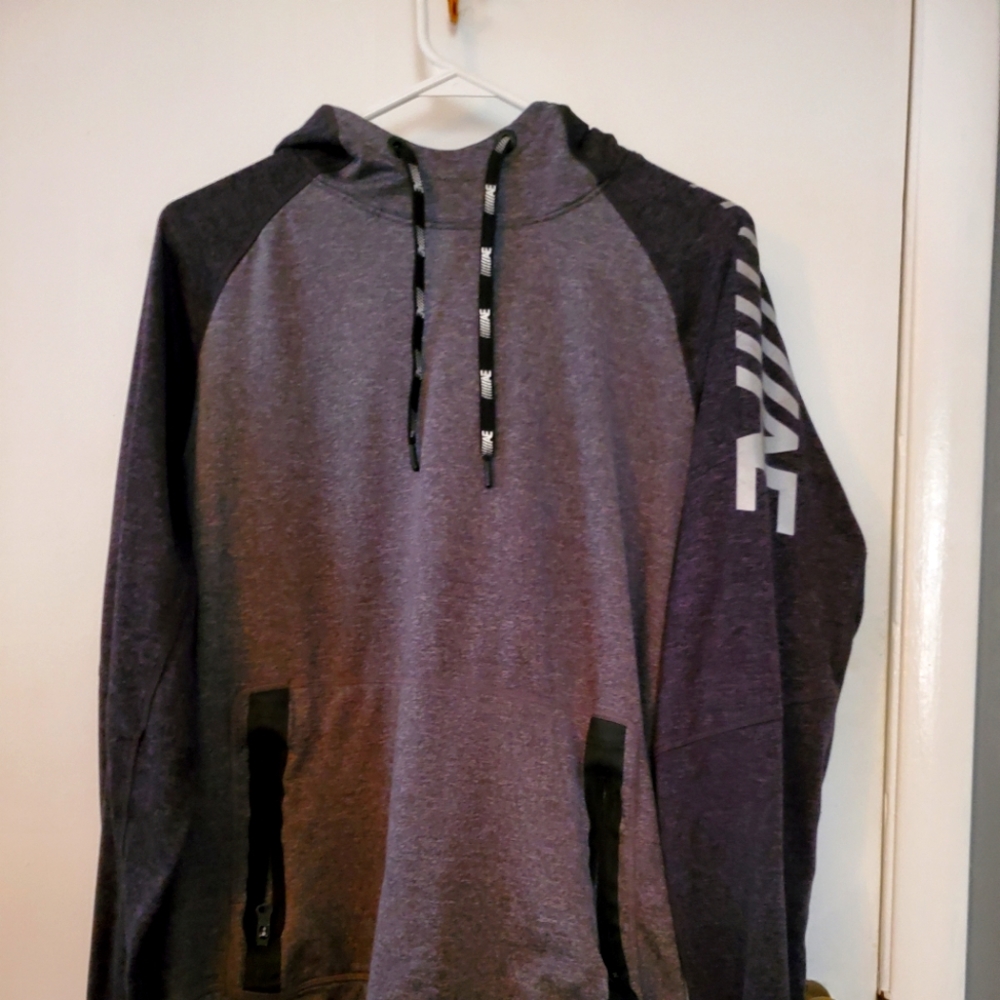 AE Flex Hoodie Black and Gray size Large